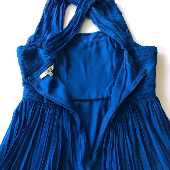 NWOT BB Dakota Chiffon Evening Cocktail Dress Royal Blue never worn size 6 - Picture 6 of 16